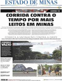 Capa do jornal Estado de Minas 23/03/2020
