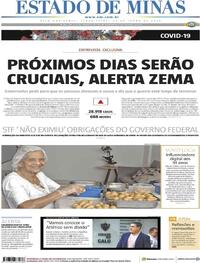 Capa do jornal Estado de Minas 23/06/2020