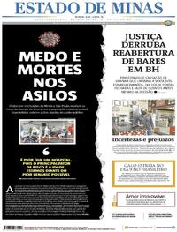 Capa do jornal Estado de Minas 23/07/2020