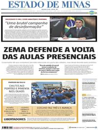 Capa do jornal Estado de Minas 23/09/2020