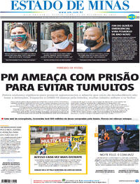 Capa do jornal Estado de Minas 23/12/2020