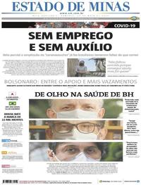 Capa do jornal Estado de Minas 24/05/2020