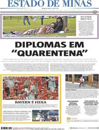 Capa do jornal Estado de Minas 24/08/2020