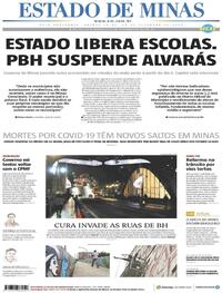 Capa do jornal Estado de Minas 24/09/2020
