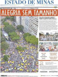 Capa do jornal Estado de Minas 25/02/2020