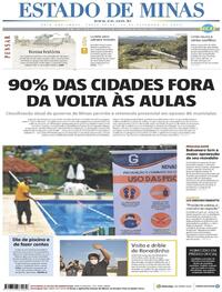 Capa do jornal Estado de Minas 25/09/2020