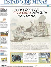 Capa do jornal Estado de Minas 25/10/2020