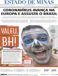 Capa do jornal Estado de Minas 26/02/2020