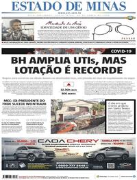Capa do jornal Estado de Minas 26/06/2020