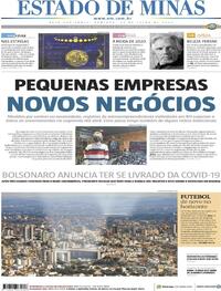 Capa do jornal Estado de Minas 26/07/2020
