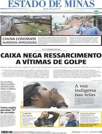 Capa do jornal Estado de Minas 26/10/2020