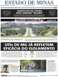 Capa do jornal Estado de Minas 27/04/2020