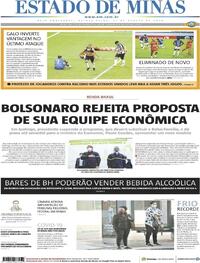 Capa do jornal Estado de Minas 27/08/2020