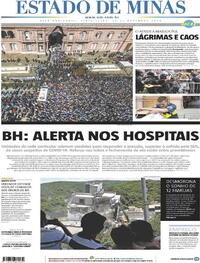 Capa do jornal Estado de Minas 27/11/2020