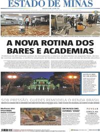 Capa do jornal Estado de Minas 28/08/2020