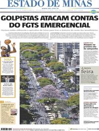 Capa do jornal Estado de Minas 28/09/2020