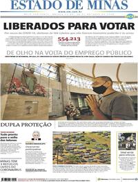 Capa do jornal Estado de Minas 28/10/2020