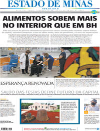 Capa do jornal Estado de Minas 28/12/2020
