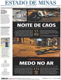 Capa do jornal Estado de Minas 29/01/2020
