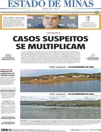 Capa do jornal Estado de Minas 29/02/2020