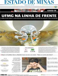 Capa do jornal Estado de Minas 29/03/2020