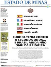 Capa do jornal Estado de Minas 29/10/2020