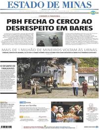 Capa do jornal Estado de Minas 29/11/2020