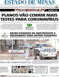 Capa do jornal Estado de Minas 30/06/2020
