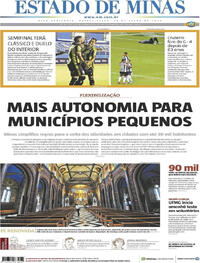 Capa do jornal Estado de Minas 30/07/2020
