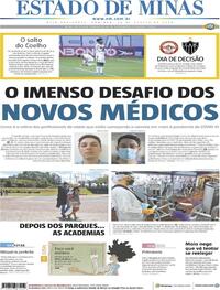 Capa do jornal Estado de Minas 30/08/2020