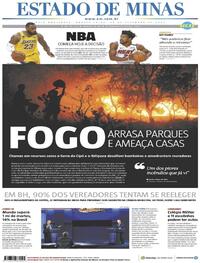 Capa do jornal Estado de Minas 30/09/2020
