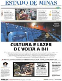 Capa do jornal Estado de Minas 30/10/2020