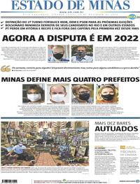 Capa do jornal Estado de Minas 30/11/2020