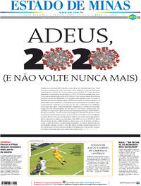 Capa do jornal Estado de Minas 31/12/2020