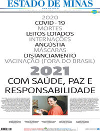 Capa do jornal Estado de Minas 01/01/2021