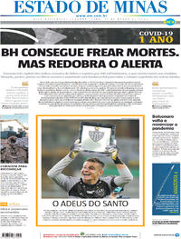 Capa do jornal Estado de Minas 01/03/2021