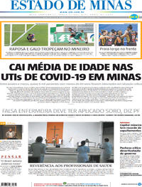Capa do jornal Estado de Minas 02/04/2021