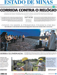 Capa do jornal Estado de Minas 03/02/2021