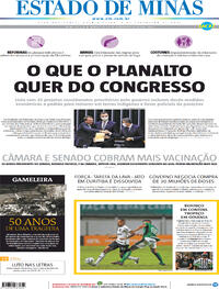Capa do jornal Estado de Minas 04/02/2021