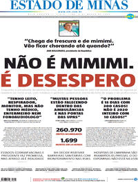 Capa do jornal Estado de Minas 05/03/2021