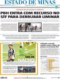 Capa do jornal Estado de Minas 05/04/2021
