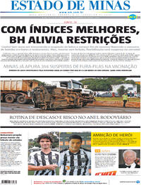 Capa do jornal Estado de Minas 06/02/2021