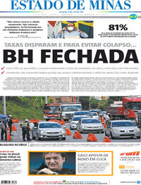 Capa do jornal Estado de Minas 06/03/2021