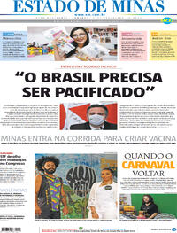 Capa do jornal Estado de Minas 07/02/2021