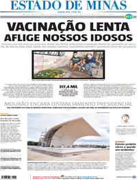 Capa do jornal Estado de Minas 10/02/2021