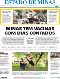 Capa do jornal Estado de Minas 11/02/2021