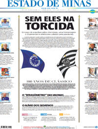Capa do jornal Estado de Minas 11/04/2021