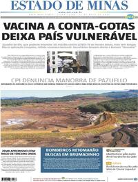 Capa do jornal Estado de Minas 11/05/2021