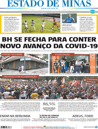 Capa do jornal Estado de Minas 12/01/2021