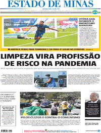 Capa do jornal Estado de Minas 12/04/2021